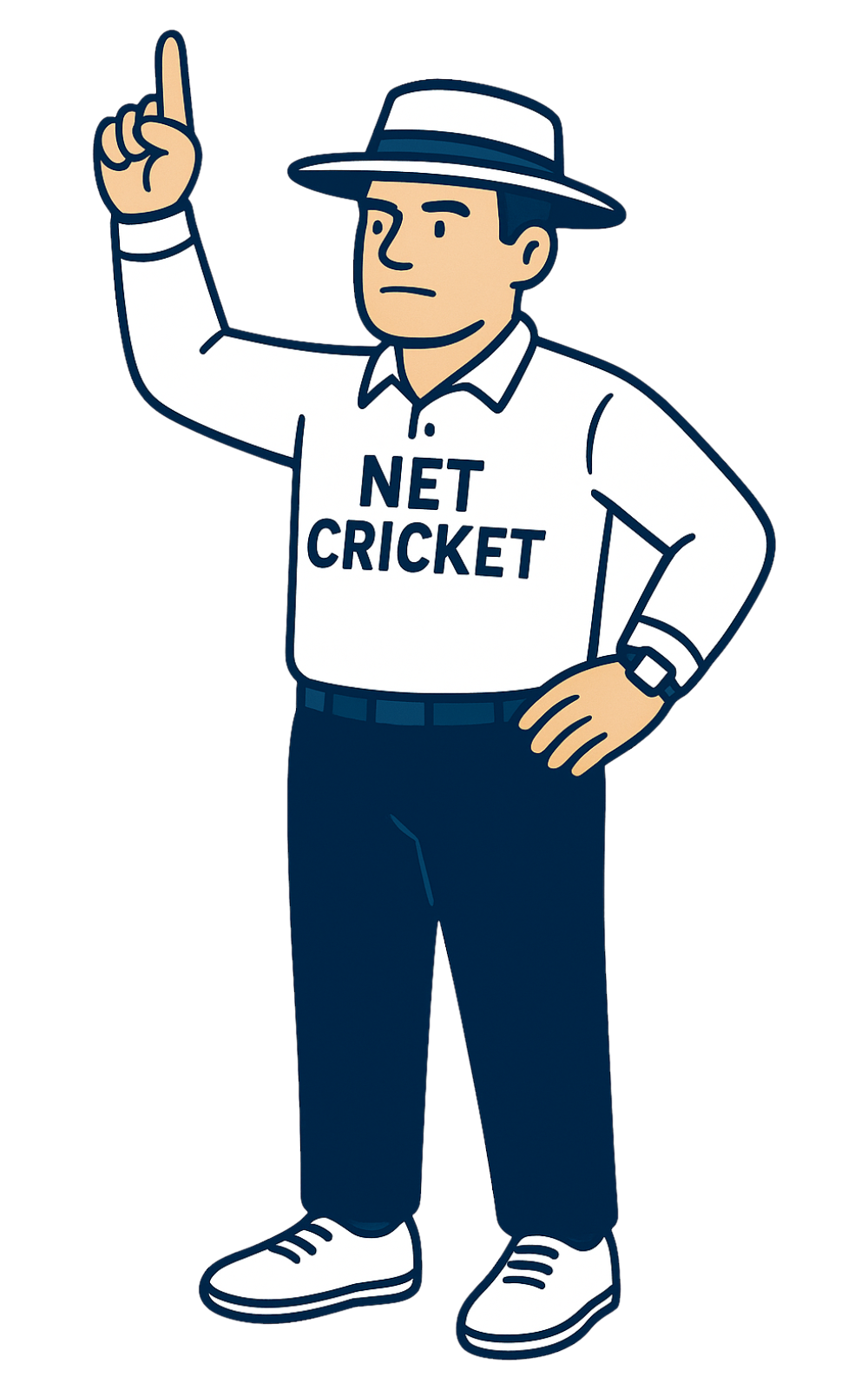 Umpire giving the batter out